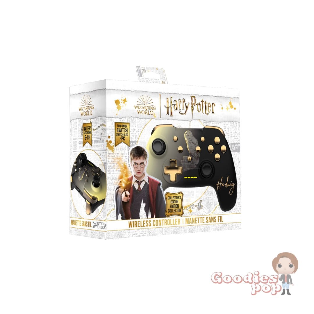 Harry Potter - Manette Switch Sans Fil Câble 1M Noire Hedwige