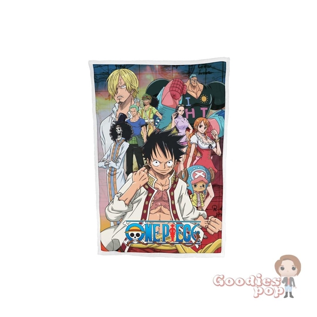 HOMADICT PLAID SHERPA 100X150 CM ONE PIECE LUFFY AND