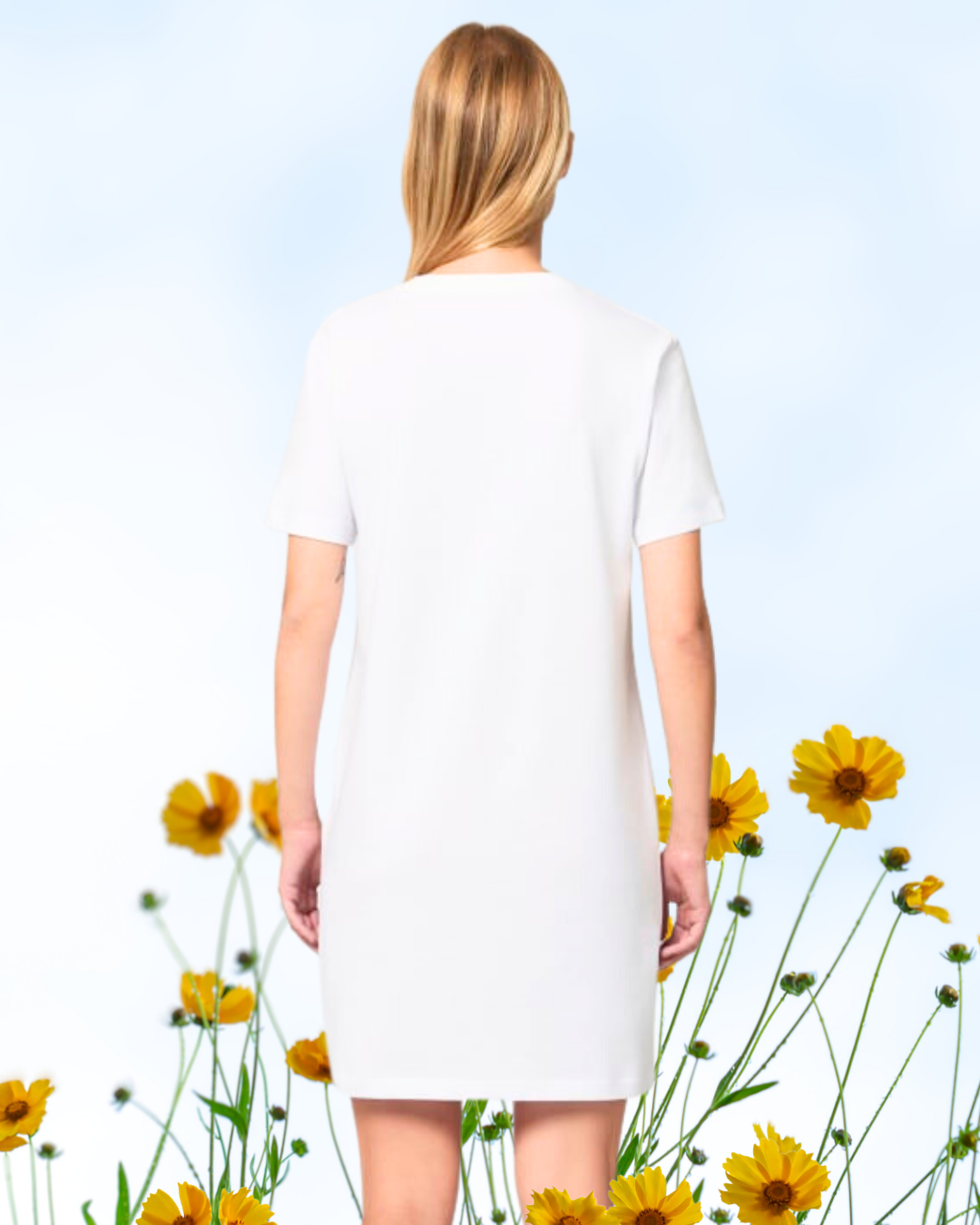 Robe T-shirt blanc (2)