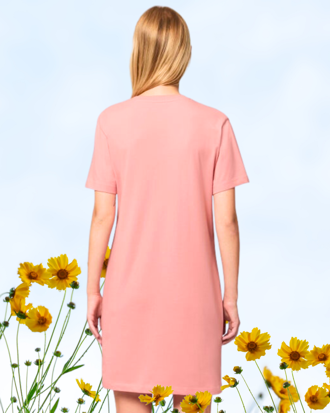 Robe T-shirt rose (2)