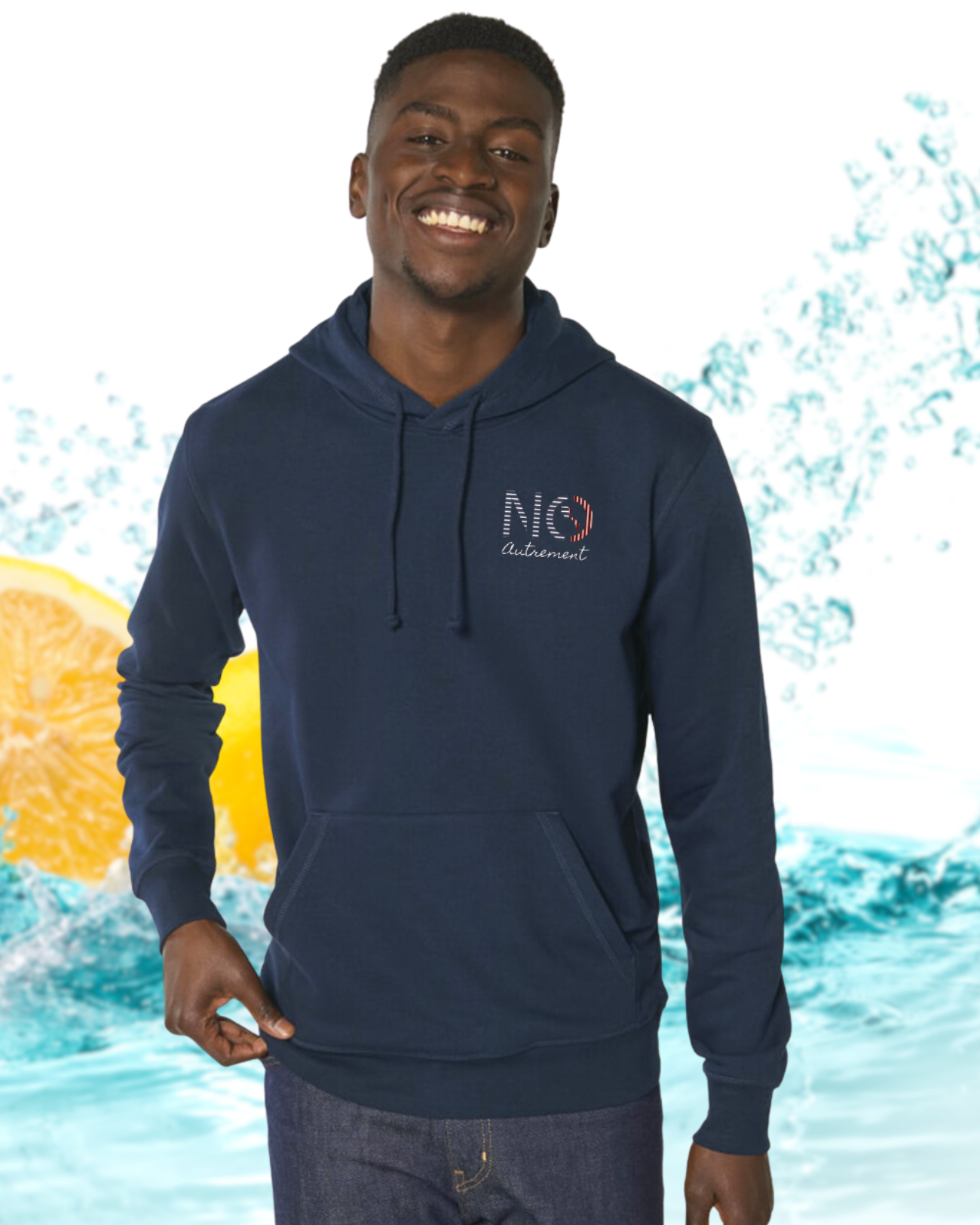 Hoodie marin navy NO autrement