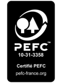 Pefc logo portrait noir et blanc