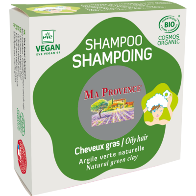 Shampoing Solide certifié Bio Cheveux Gras 85 G