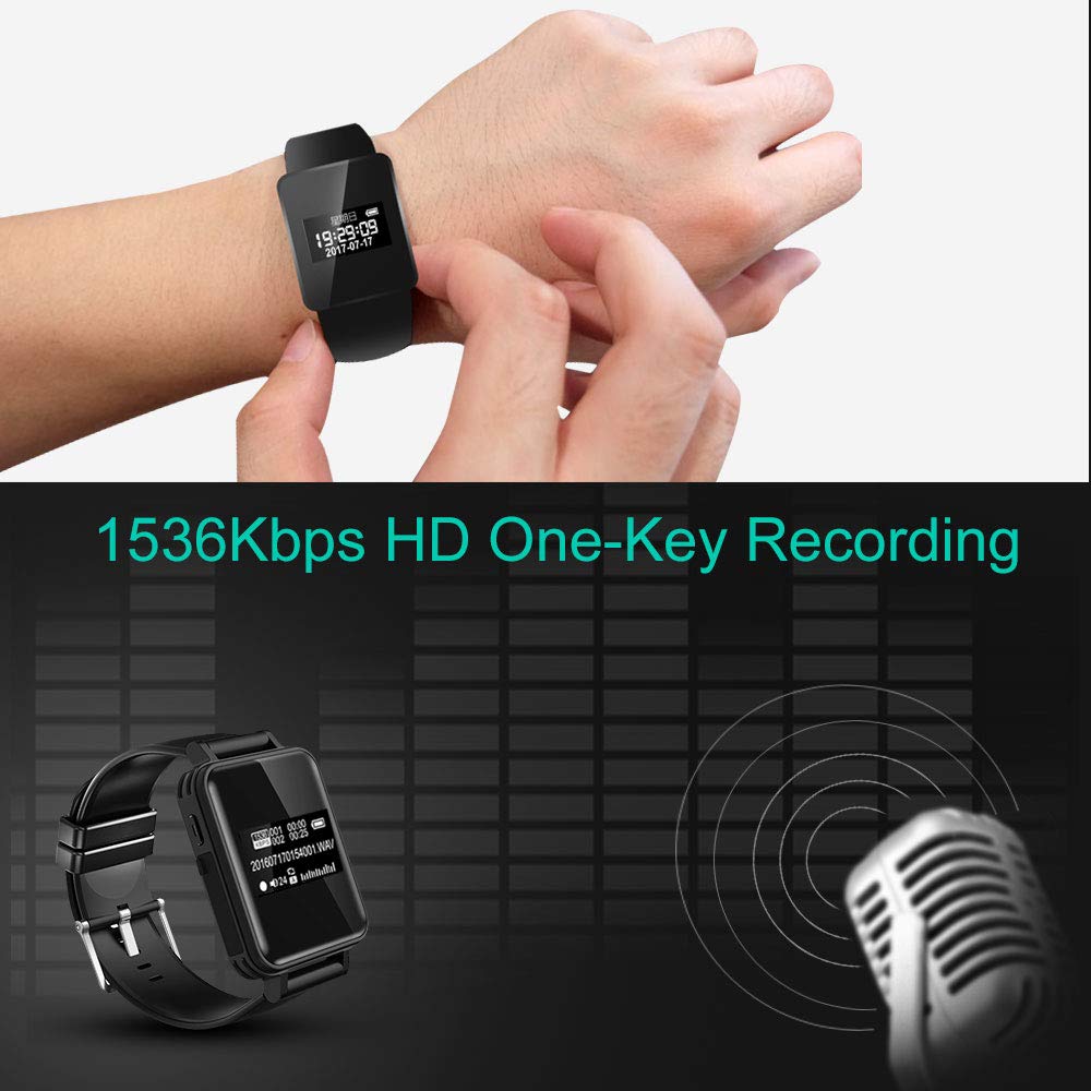 Enregistreur-vocal-num-rique-Portable-enregistrement-Audio-st-r-o-Smart-Bracelet-montre-podom-tre-HiFi