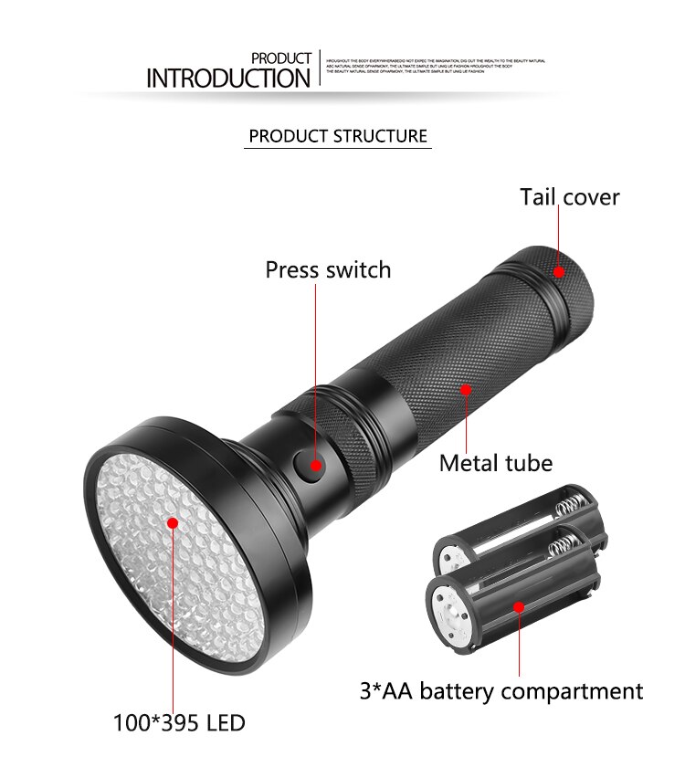 Lampe de détection UV matiere organique