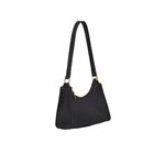 Bolso negro con micrófono espía y correa ancha