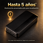 Batería localizadora: hasta 5 años de autonomía anunciada solo para localización, sin cargar otros dispositivos