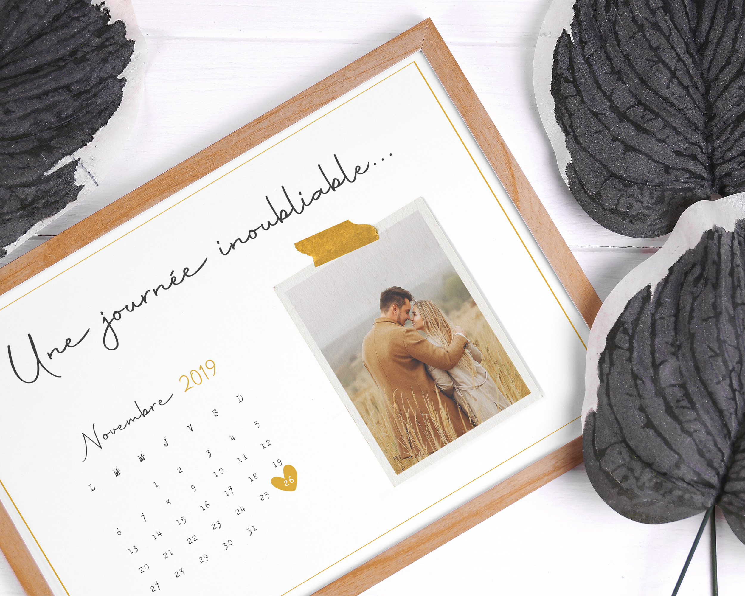 Affiche personnalisée couple avec date anniversaire de rencontre et photo personnalisable, Cadeau de mariage original