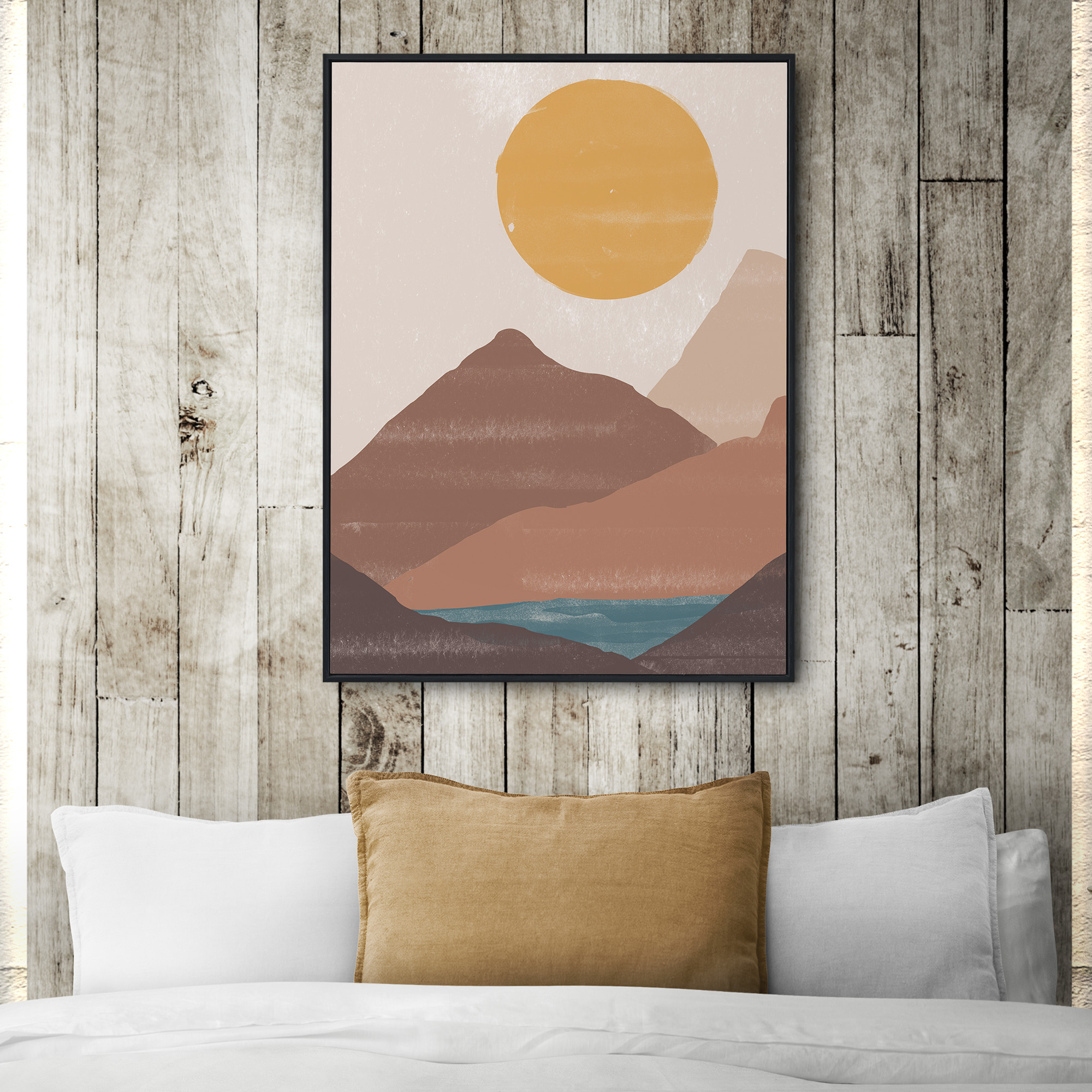 Poster Vintage Fjords Norvège – 50 X 75 Cm – Décoration Murale Moderne Pour Salon Ou Chambre