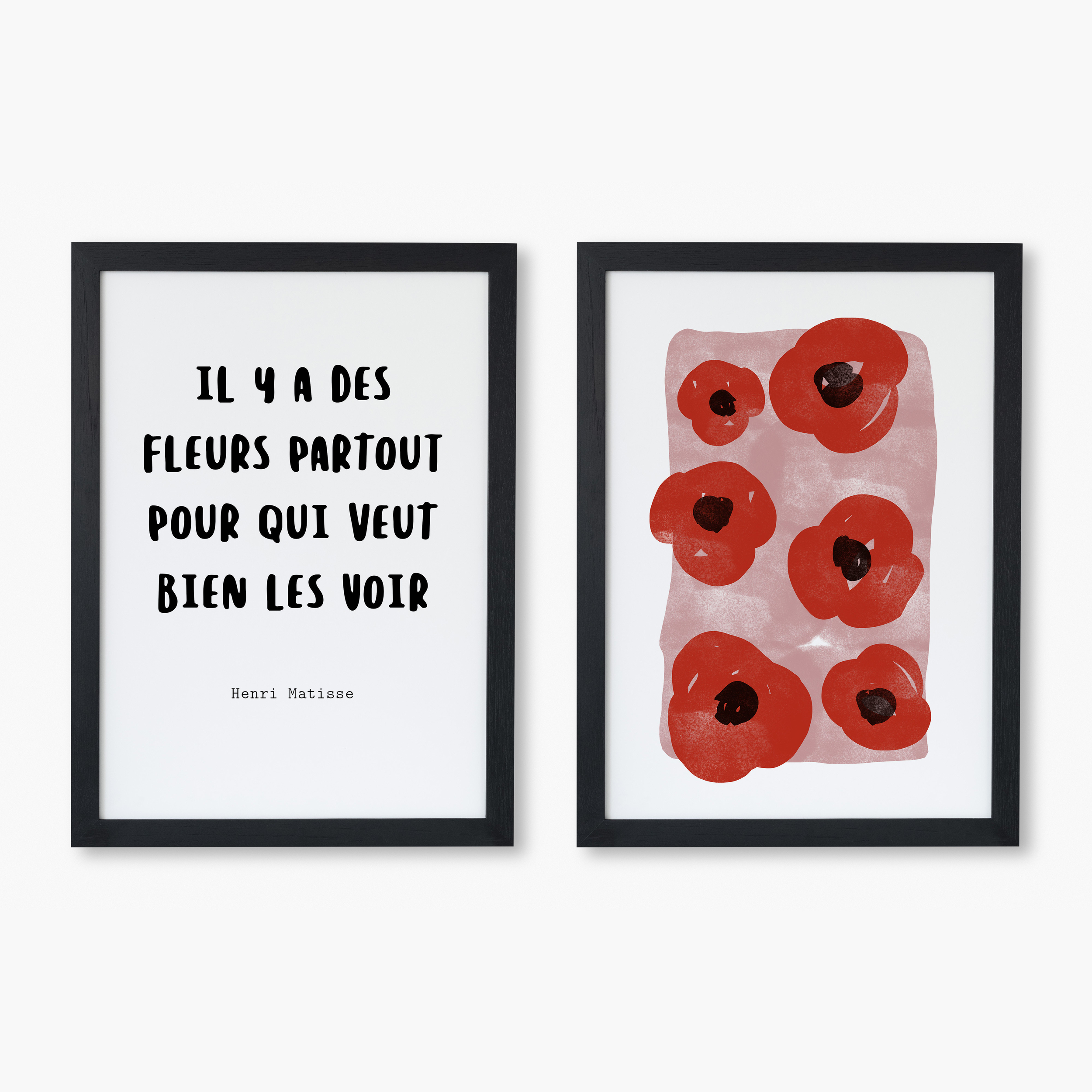 Duo Printemps - Affiche Coquelicots + Affiche Fleurs de Matisse