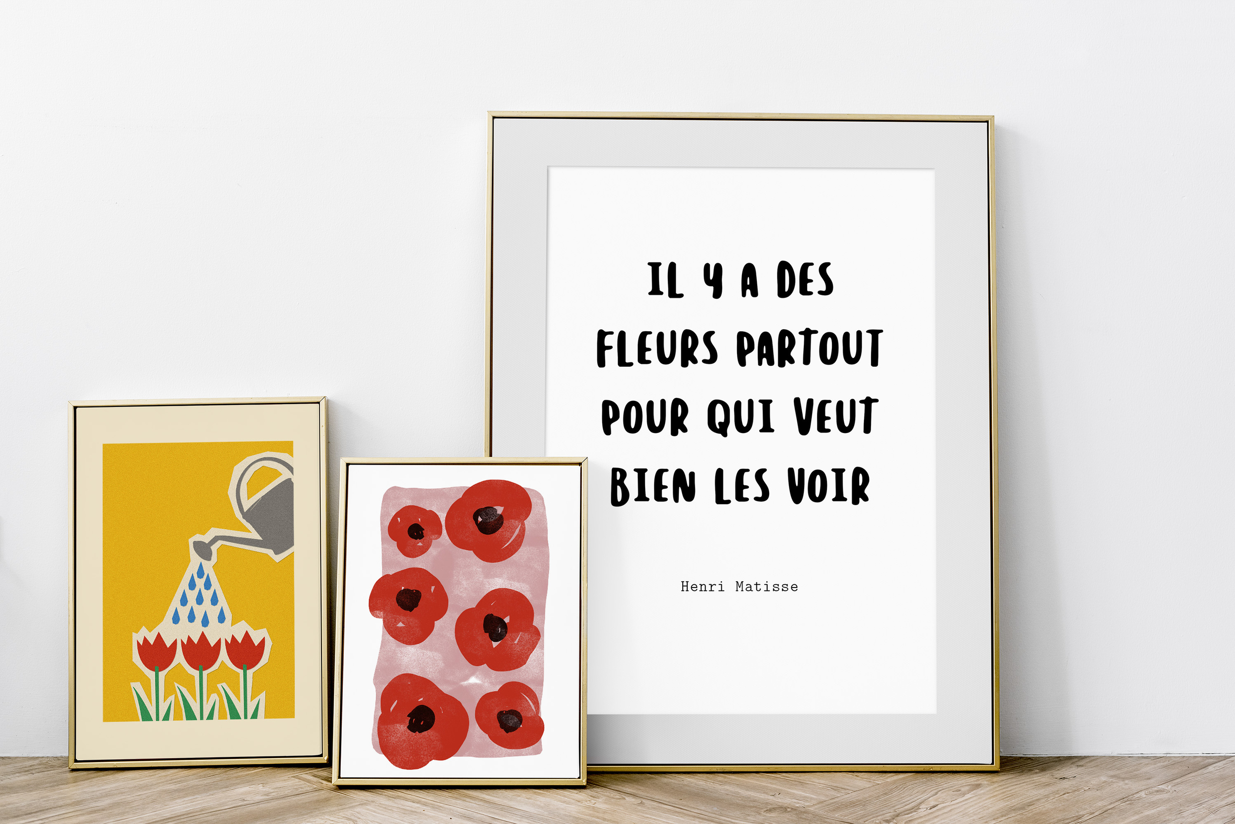 AfficheCitationFleursMatisse_DecorationMuraleJoyeuse