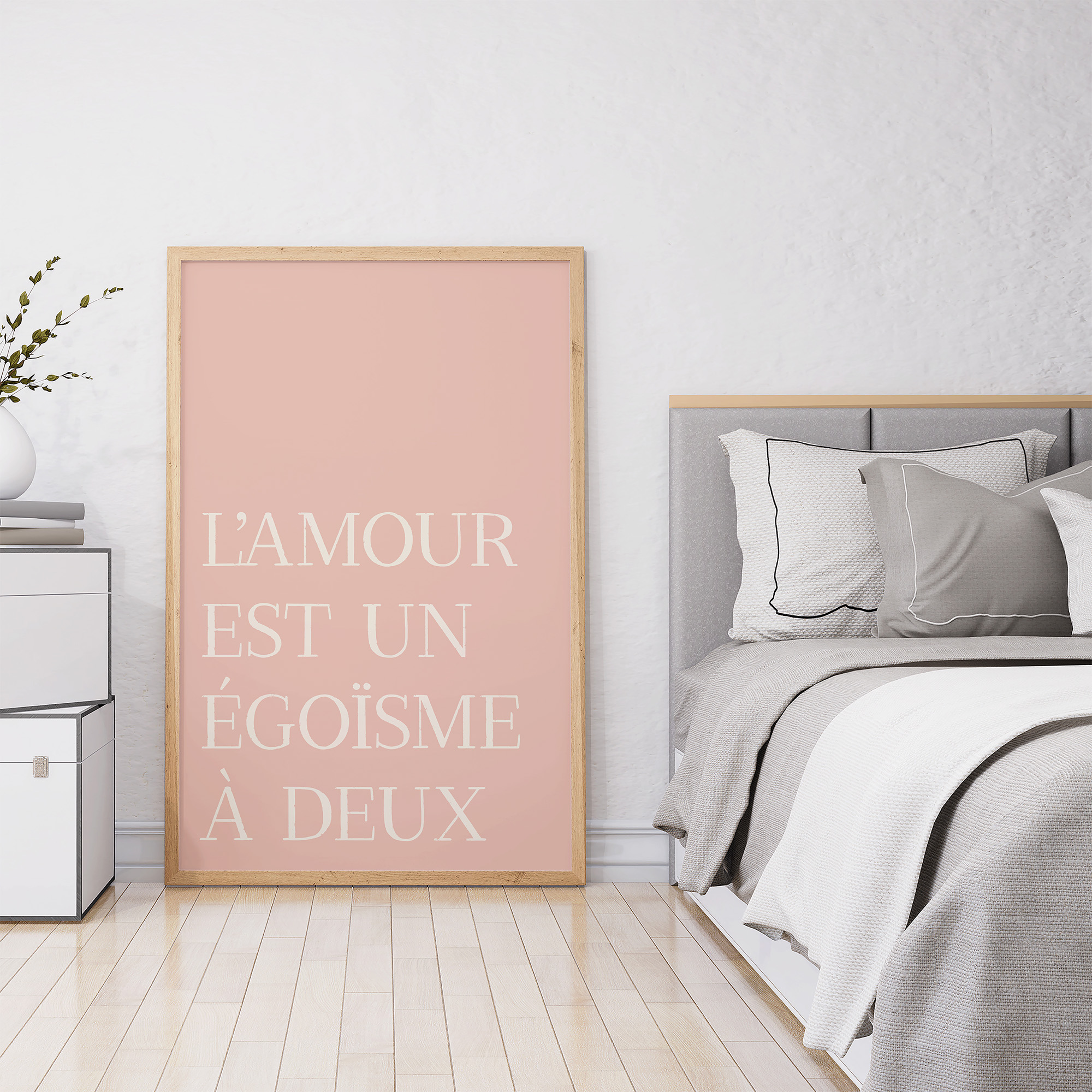 Affiche déco chambre adulte &quot;Lamour à deux&quot;