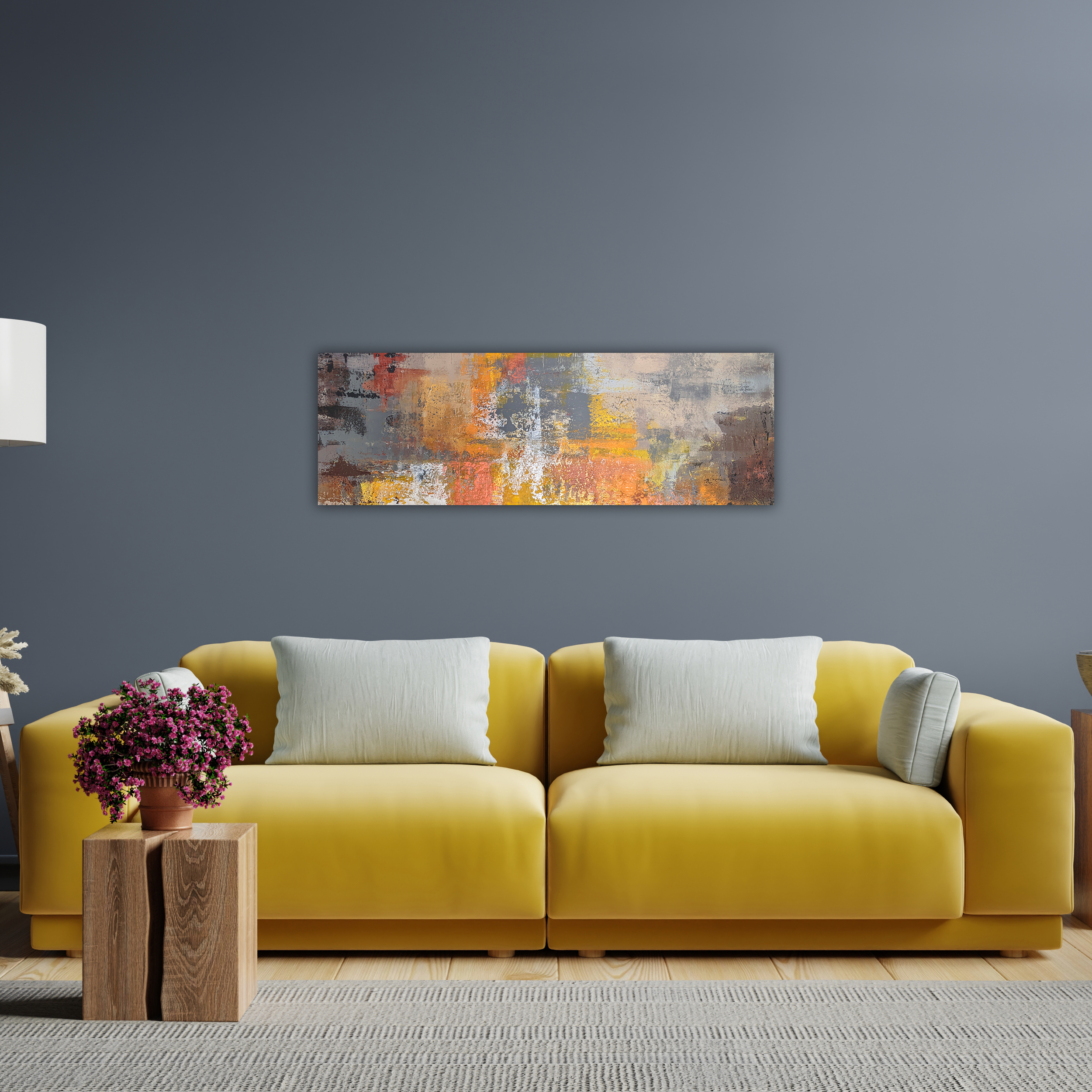 grand tableau mural au-dessus du moderne