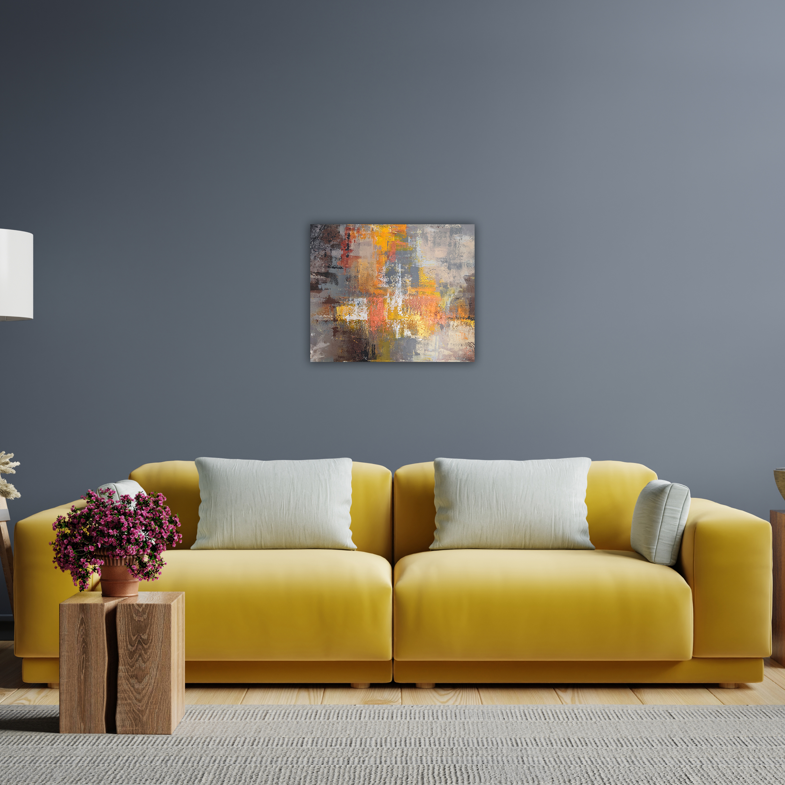 grand tableau mural au-dessus du moderne