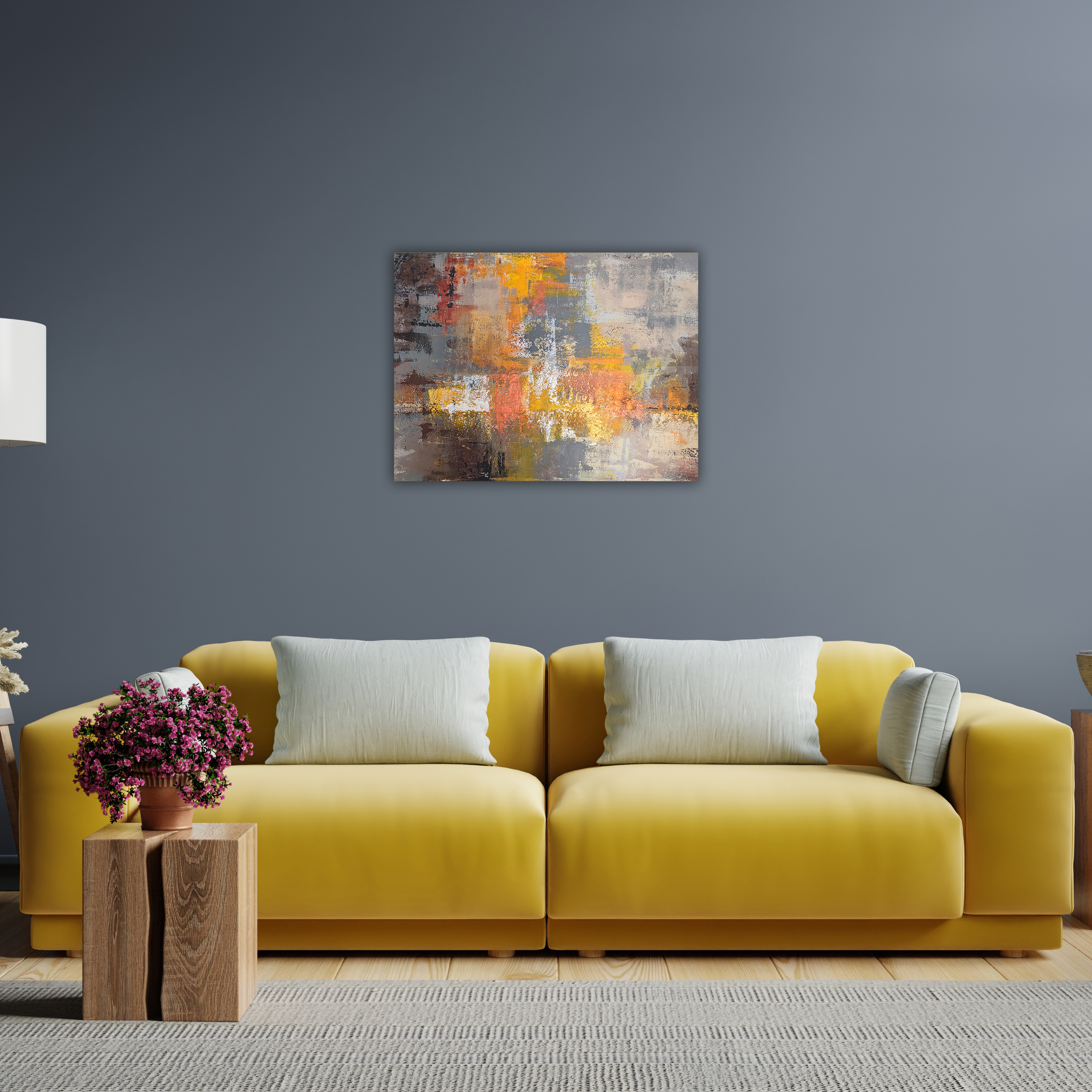 grand tableau mural au-dessus du moderne