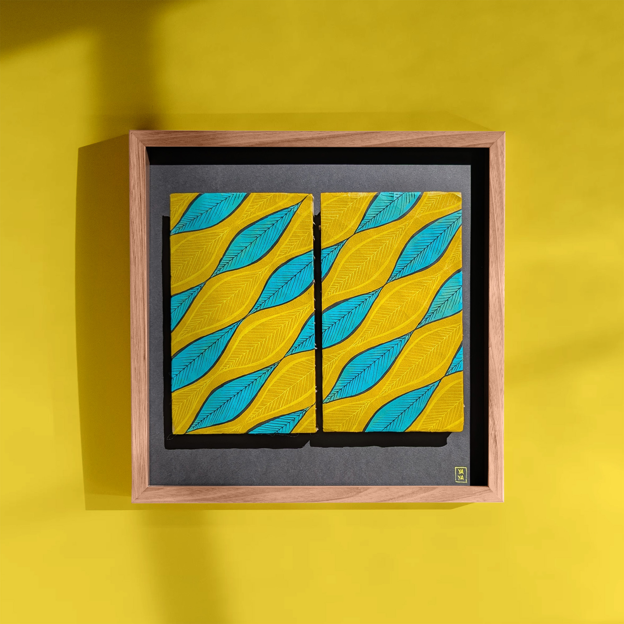 Tableau Wax africain contemporain encadré