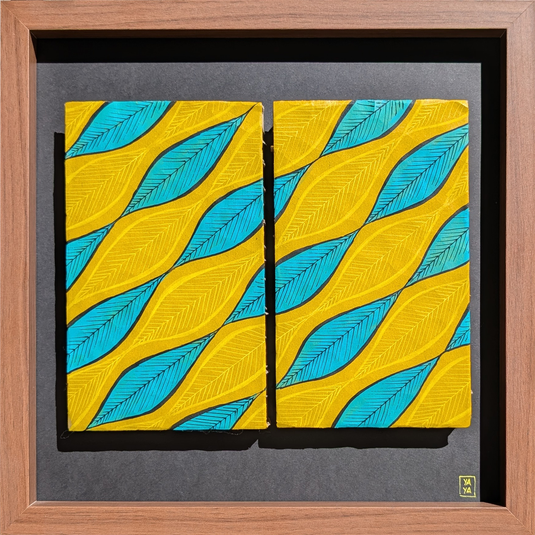 Tableau Wax africain contemporain encadré
