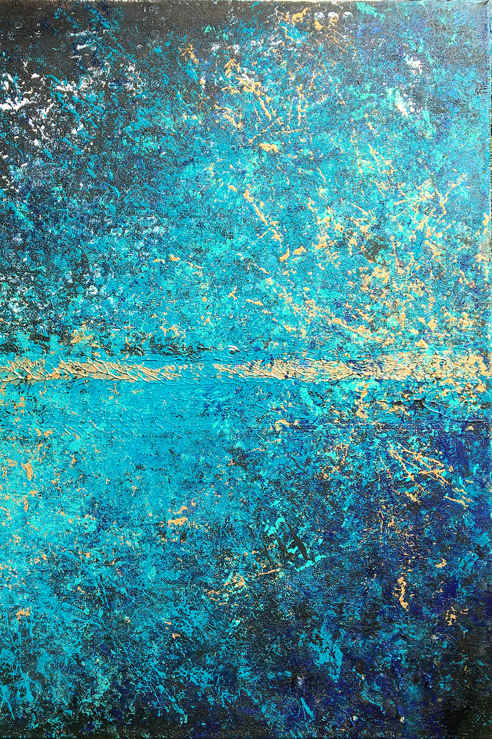 Poster-Decoration-Art-Mural_Abstrait_Turquoise_Or_40x60cm