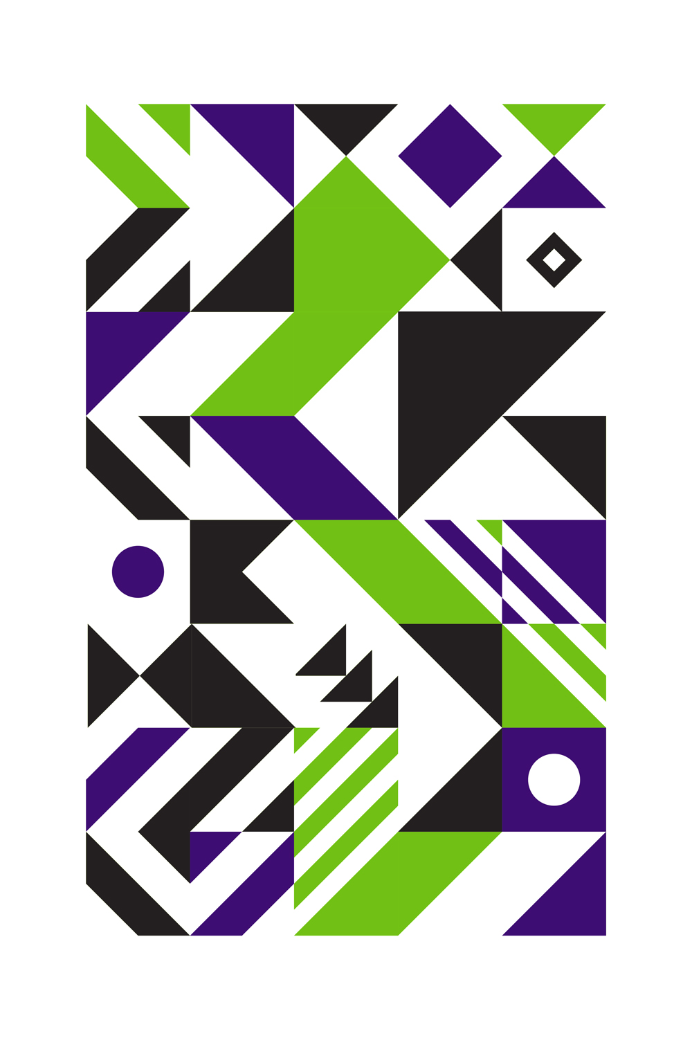 Poster décoration murale - Affiche d\'art en édition limitée - Géométrique Vert