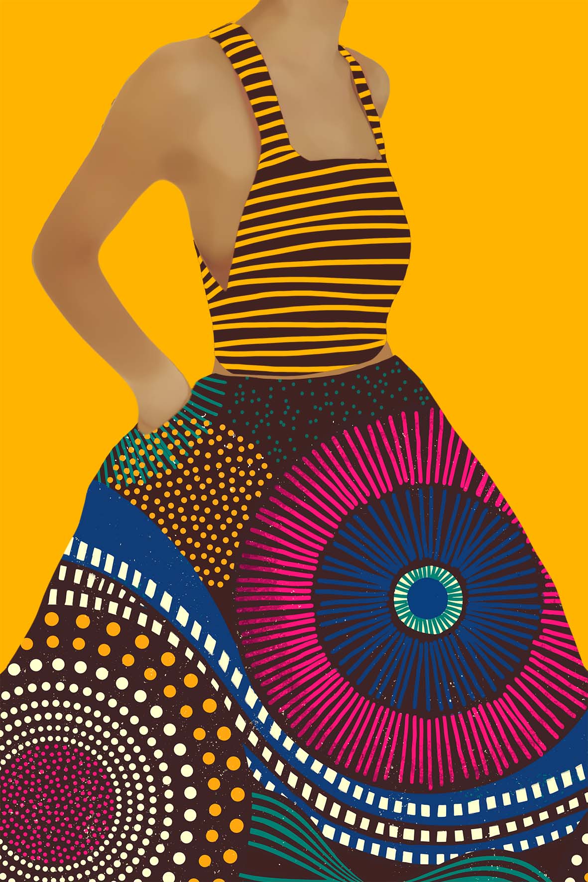 Poster Wax - Affiche motifs africains