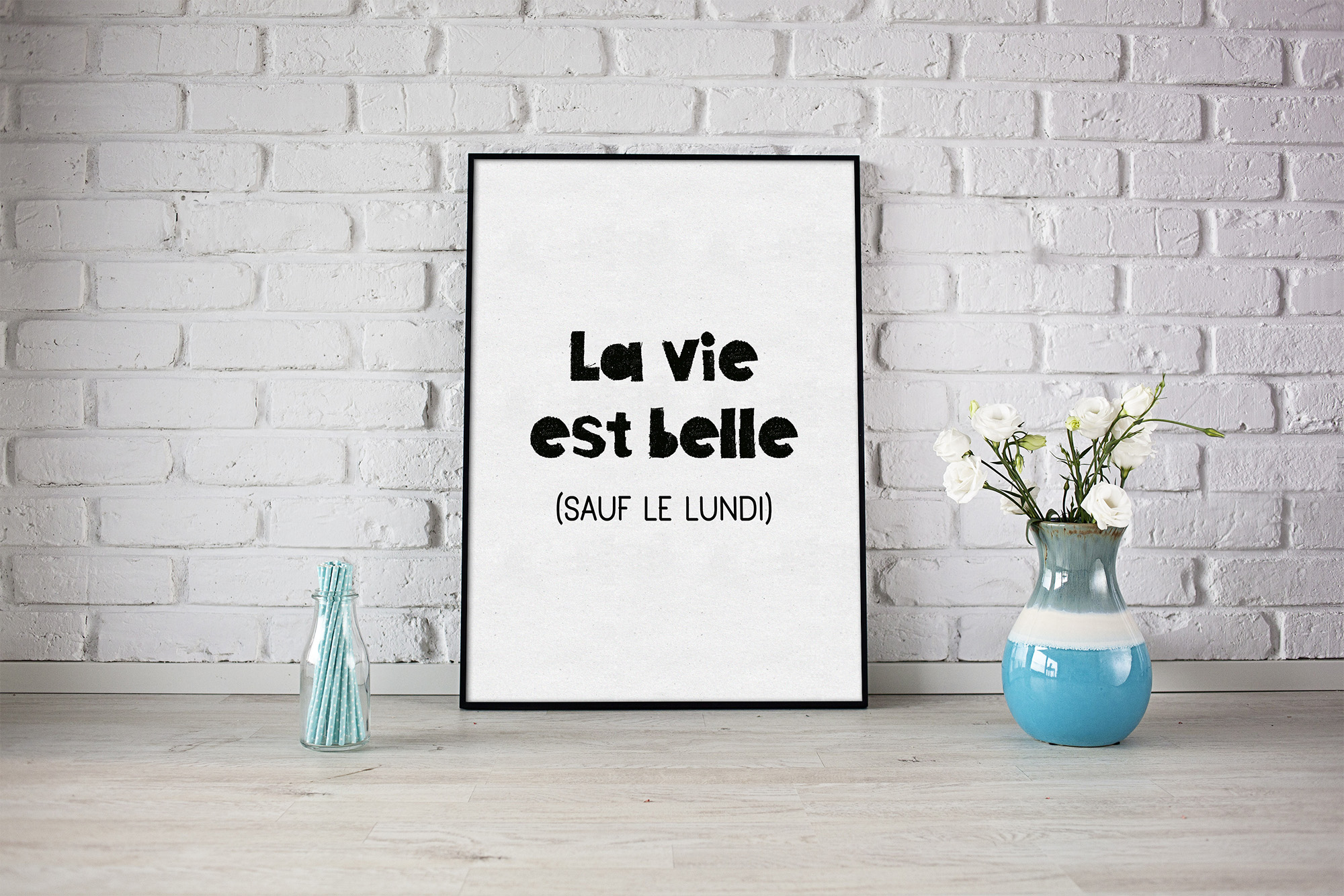 Affiche-a-Message_Poster-avec-texte_décoration-murale_La-vie-est-belle