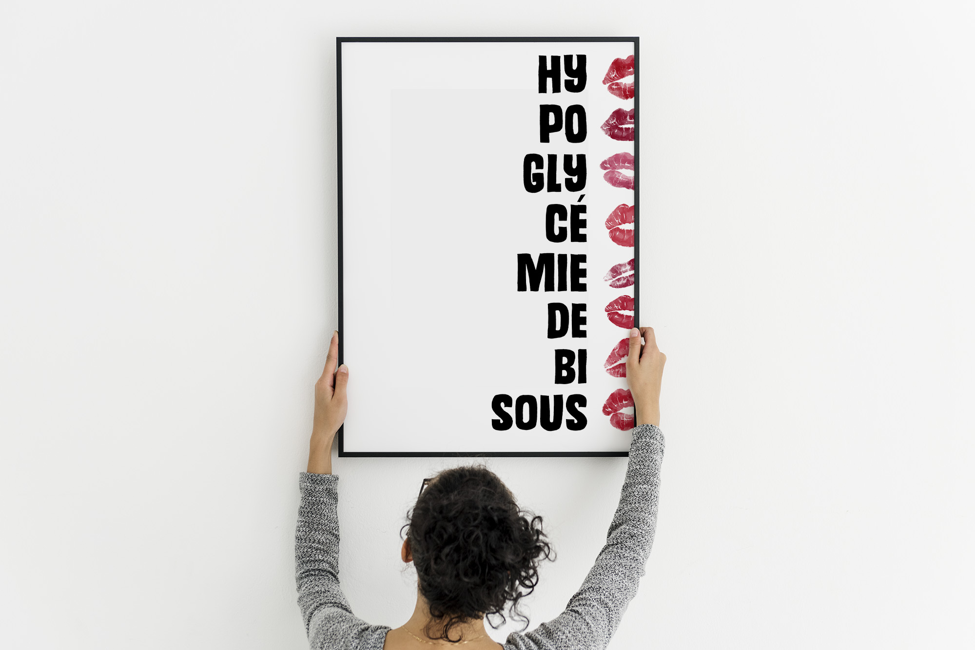 Affiche-a-Message_Poster-avec-texte_décoration-murale_Hypoglycemie-de-Bisous
