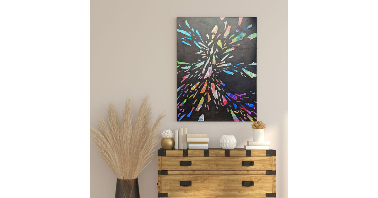 Reproduction De Tableau Picasso – Peinture Acrylique Sur Toile 64 X 92 Cm – Très Bon état
