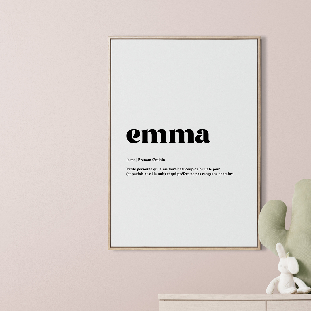 Affiche personnalisée Prénom et Définition humoristique