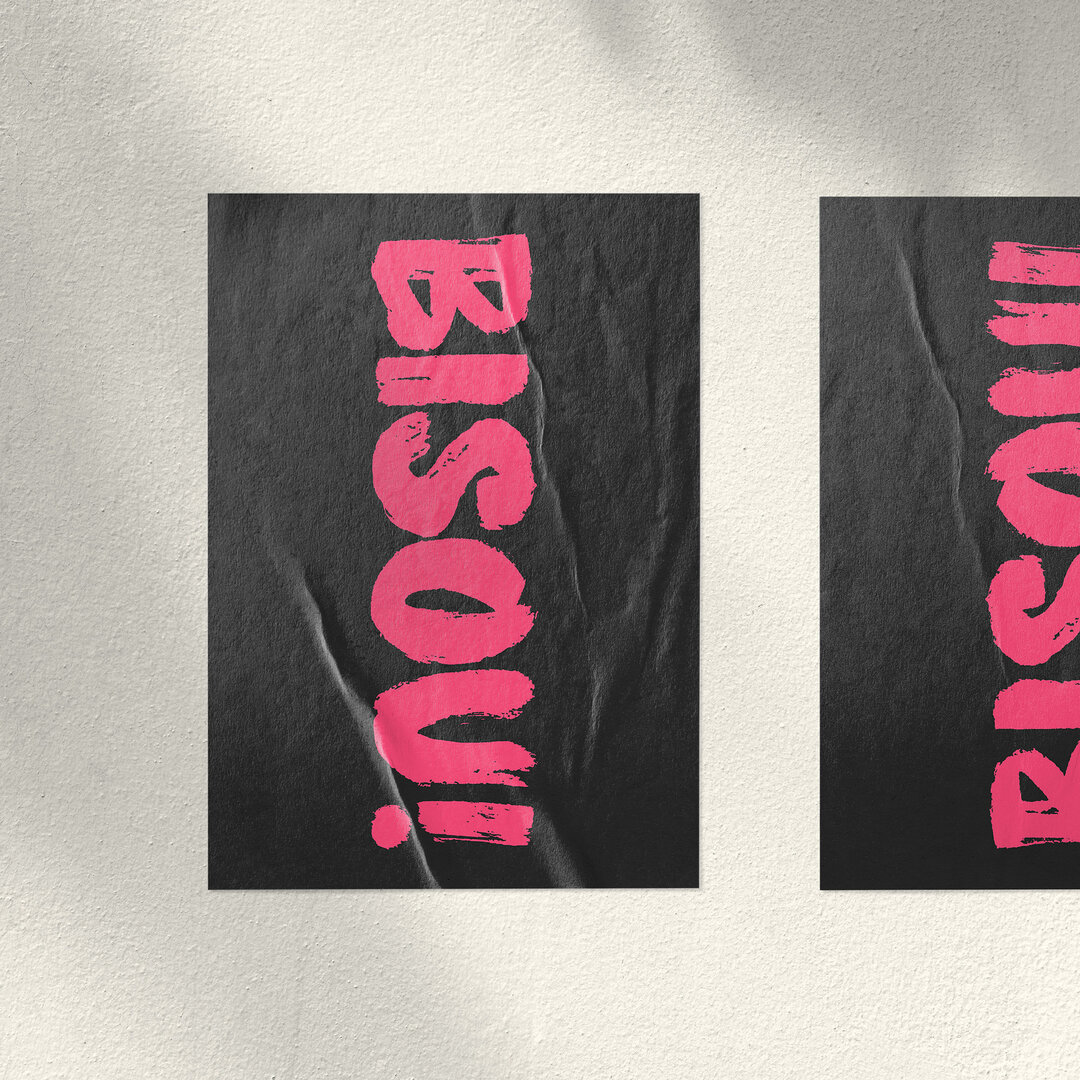 Petite affiche bisou bisou - Décoration