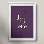 Affiche-Chambre-Enfant_Lettre-initiale-Tendance_vintage-violet_cadeau-bébé