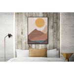 poster-paysage-minimaliste-déco-murale-chambre-couleurs-nature-montagne-soleil-mer