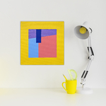 Petites toiles art abstrait, Peintures sur toiles formes géométriques colorées