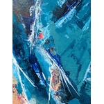 Tableau vertical étroit - Peinture sur toile abstraite fait main