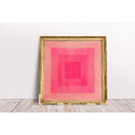 Tableau abstrait fait main rose fluo - Peinture sur toile contemporaine
