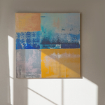 Outremer - Tableau bleu abstrait moderne - Peinture sur toile contemporaine fait main