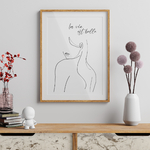 affiche line art chambre dessin au trait femme LaVieEstBelle