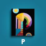 Alphagolo - Tableau personnalisé lettre alphabet - Peinture colorée fait main