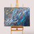 Tableau déco Peinture sur toile Art mural abstrait texture couleursbleu marine rouge or