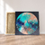 Tableau déco Peinture sur toile Art mural abstrait couleurs turquoise rose bleu vert