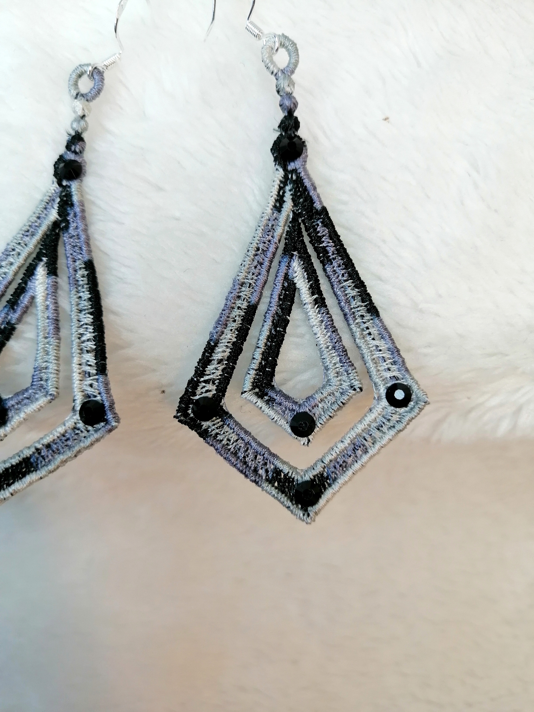boucles oreilles doubles grandes zebre 2