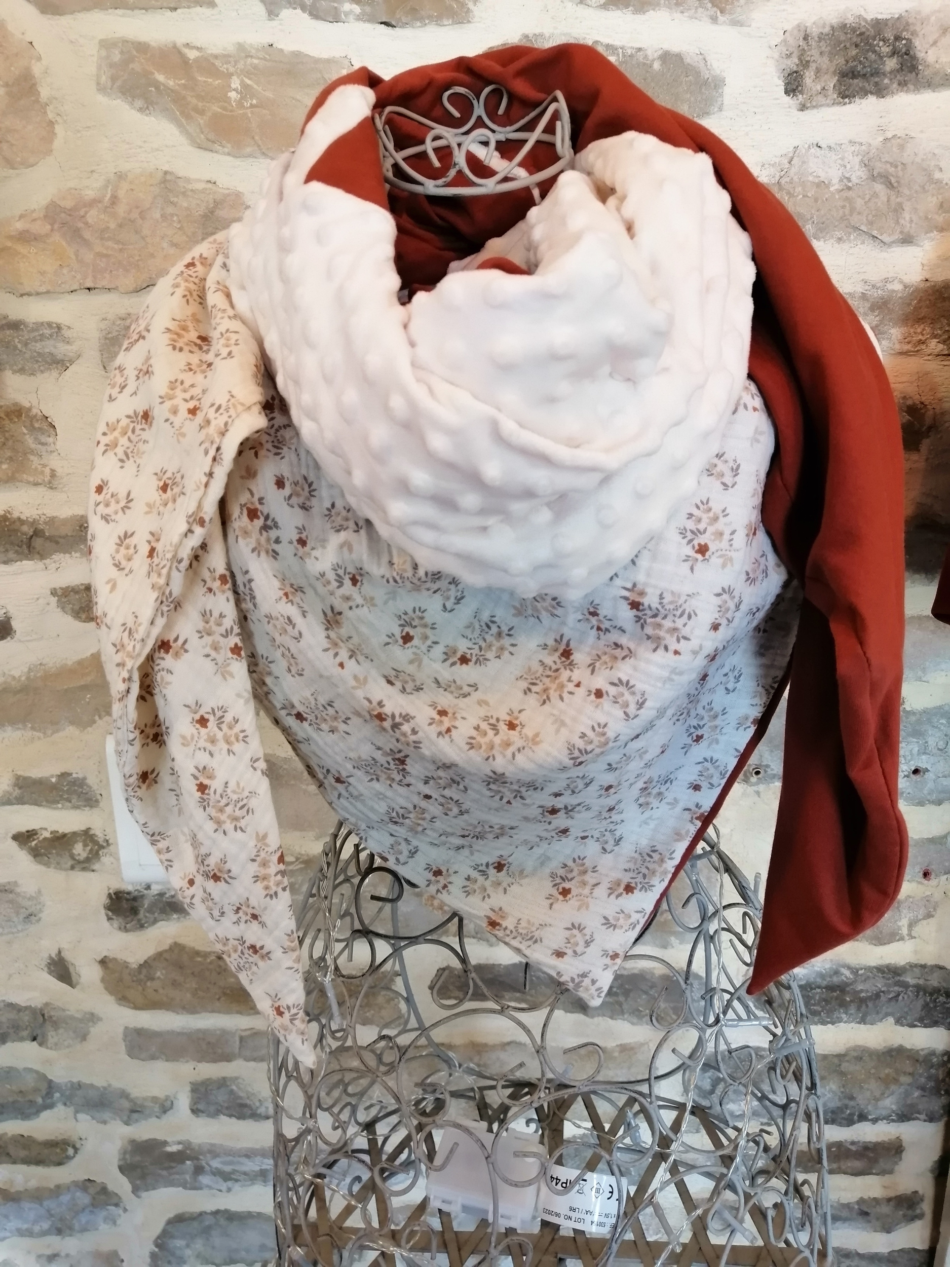chèche écharpe rouille 5