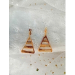 boucles oreilles triangles petit jaune 3