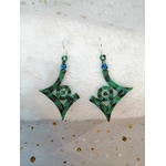 boucles oreilles géométriques vertes 5