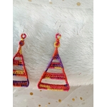 boucles oreilles triangles petit orange 1