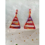 boucles oreilles triangles petits orange 2