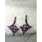boucles géométriques mauve 1