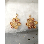 boucles oreilles fleurs jaune 3
