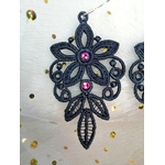 boucles oreilles délicates grandes charbon 1