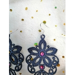 boucles oreilles délicates grandes charbon 2