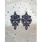 boucles oreilles délicates grandes charbon 5